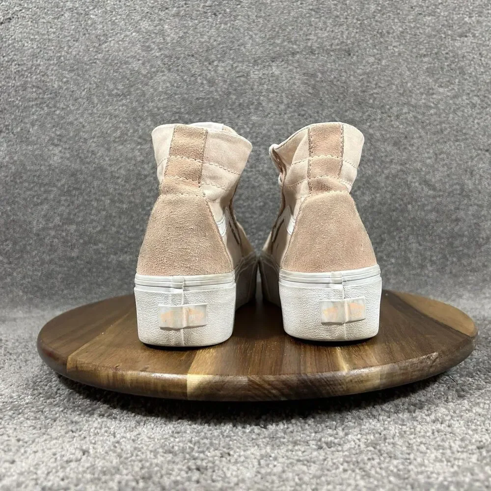 Vans Sk8-Hi Tapered Stackform Women's Size 8 Peach Platform Athletic Shoes Used